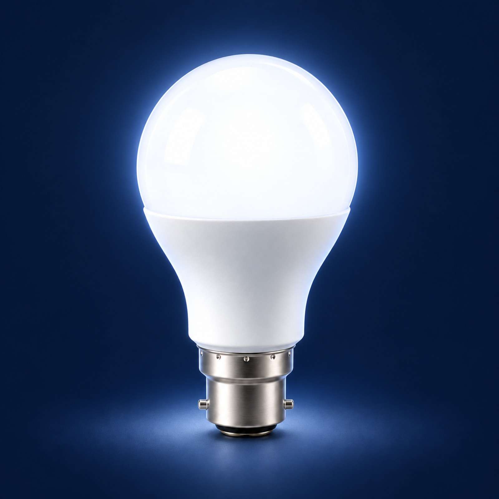 The LED bulb switched on
