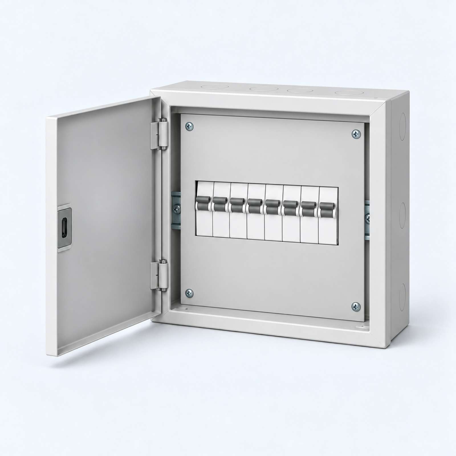 Distribution board with breakers